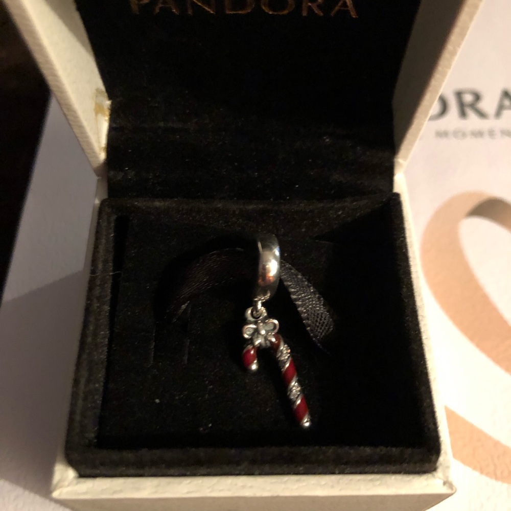 Pandora Sparkling Candy Cane Charm, 796382en39